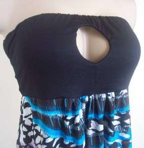 New Maternity Womens Clothes Blue Tube Top Shirt Blouse S M L XL 