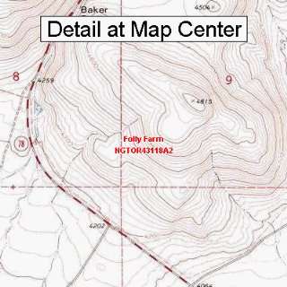  USGS Topographic Quadrangle Map   Folly Farm, Oregon 