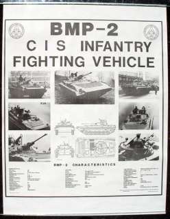 RUSSIAN SOVIET BMP MILITARY FIGHTING VEHICLE US POSTER  