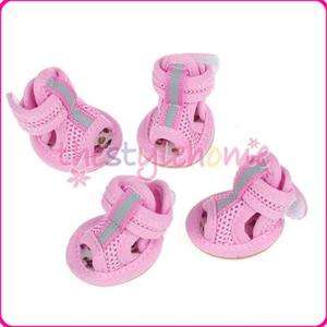Cute Pink Mesh Dog Sandal Pet Shoes BOOTIES Boots 1#  