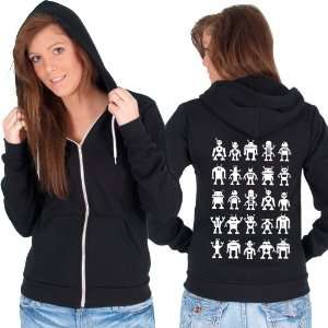  White Robot Attack American Apparel Hoodie Everything 