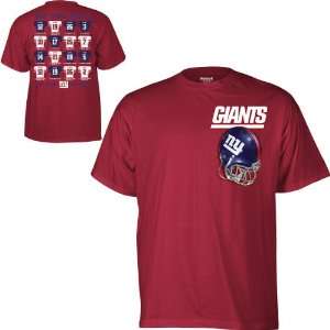  Reebok New York Giants Date Schedule Short Sleeve T Shirt 