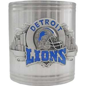   Detroit Lions Stainless Steel & Pewter Can Cooler