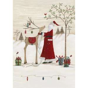  Marian Heath Boxed Christmas Cards, Santa and Reindeer, 15 