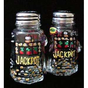 Casino Magic Slots Design   Hand Painted   Salt & Pepper Shakers, 2.5 