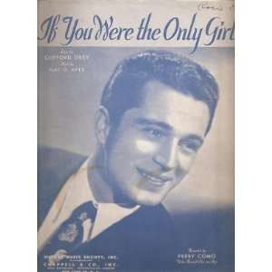  Sheet Music If You Were The Only Girl Pery Como 72 