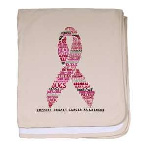 Baby Blanket Petal Pink Cancer Pink Ribbon Support Breast 
