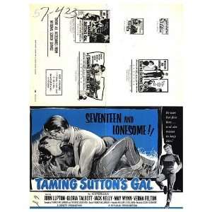  Taming Suttons Gal Original Movie Poster, 12 x 18 (1957 