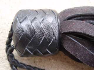 KNOB Leather Flogger Whip BLACK 72 TAILS   MUST SEE GOTH GOTHIC Ideal 