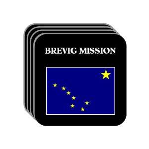  US State Flag   BREVIG MISSION, Alaska (AK) Set of 4 Mini 