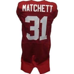 Ivan Matchett #31 Alabama 2008 09 Game Used Maroon Jersey 