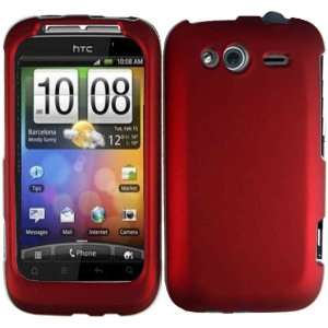  Red Hard Case Cover for HTC Wildfire S Cell Phones 