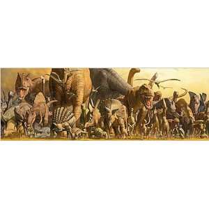  Poster, Dinosaurs by Haruo Takino, Final Size 36 in X 12 