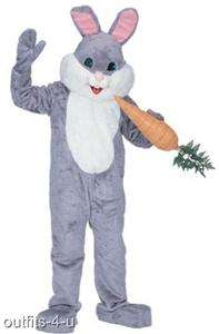 Gray Premium Easter Bunny Rabbit Adult Costume Mascot  