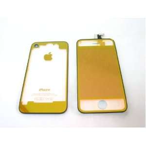  AT&T ~ Transparent Mirror Gold Full Front LCD Display + Touch Screen 