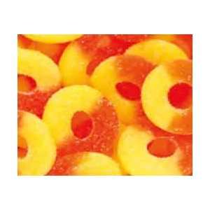 Strawberry & Banana Red & Yellow Gummi Gummy Rings Candy 1 Pound Bag 