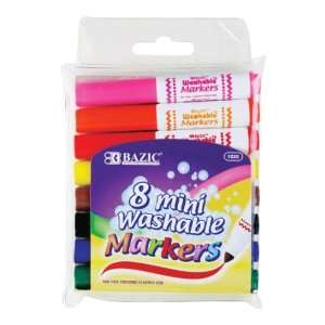  24 8 Color Broad Line Mini Washable Markers  Pack of 24 Toys & Games