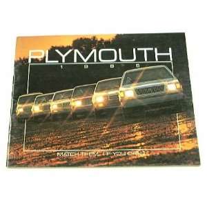   1985 85 PLYMOUTH BROCHURE Caravelle Voyager Reliant 