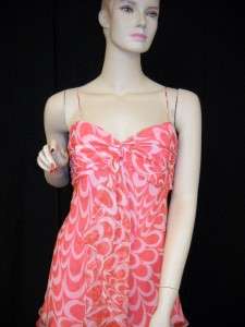 NEW MILLY Pink Silk Chiffon Top Camisole Blouse 12 $212  