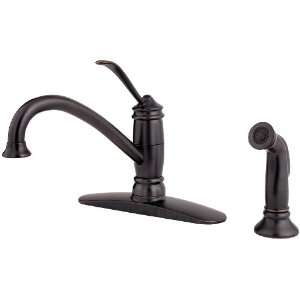 Pfister F0344ALY Brookwood Single Handle 4 Hole Kitchen Faucet with 