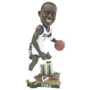  T.J. Ford Milwaukee Bucks Home Jersey Action Pose Bobble 