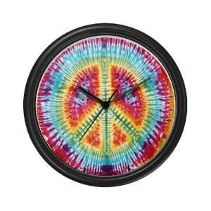  Tie Dyed Peace Sign Wall Art Clock