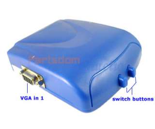 Ports SVGA VGA Switch Selector Box 1 Monitor to 2 PC  