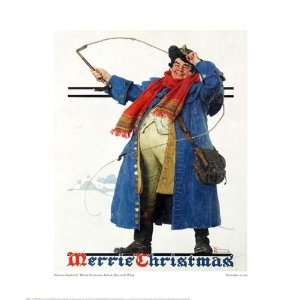  Norman Rockwell   Merrie Christmas Robust Man With Whip 