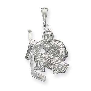   IceCarats Designer Jewelry Gift Sterling Silver Hockey Goalie Charm