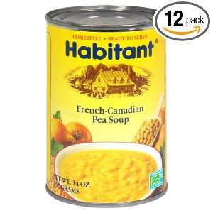 Campbells Habitant Yellow Pea Soup, 14 ounces (Pack of12)  