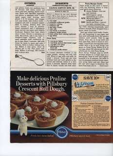 Pillsbury Crescent Rolls with recipe 1982 Magazine Ad  