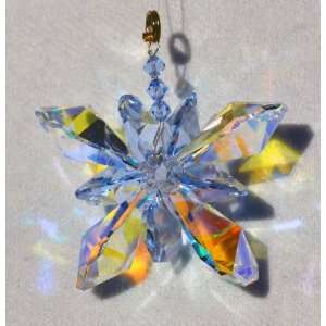  Swarovski Crystal Butterfly Ornament   AB and Sapphire 