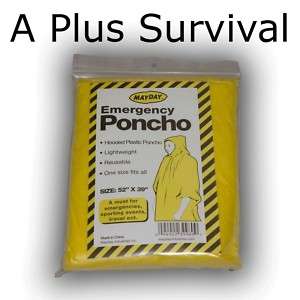 Emergency Hooded Poncho   A Plus Survival  
