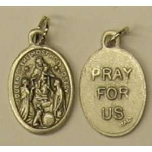  Our Lady of the Rosary Bulk Oxidized Medal with Jump Ring 