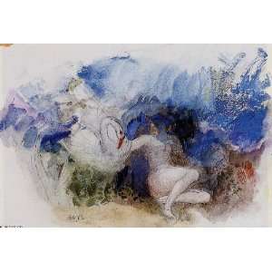   Reproduction   Odilon Redon   32 x 22 inches   Leda And The Swan Home