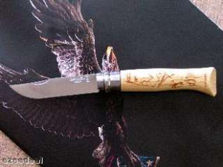 Opinel Knives Deer Etch Scene Ash Handle Made in France  