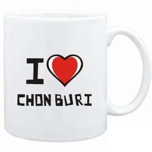  Mug White I love Chon Buri  Cities