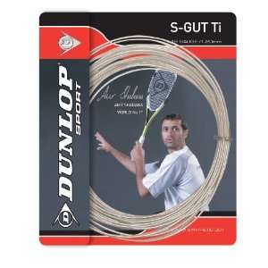 Dunlop Sports S Gut Ti 10M Squash String Set, Natural  