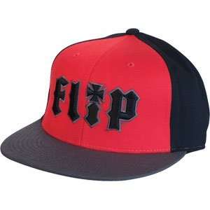  Flip HKD 3D Flexfit Fitted Stretch Hat S/M [Red/Black 