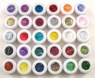 30x Colors Assorted Makeup Mineral Eye Shadow Pigments Glitter Art 