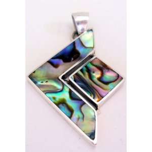  Abstract Abalone Pendant Jewelry