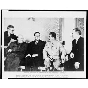   Churchill,Harriman,Stalin,Molotov, at the Kremlin 1942
