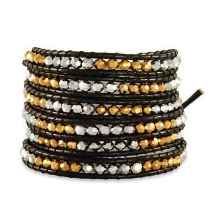  Chen Rai Gold and Silver Beaded Long Wrap Bracelet Eves 