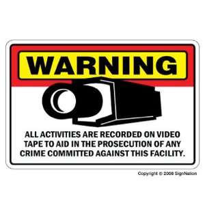  SECURITY CAMERA SIGNS ~Sign~burglar video warning Patio 