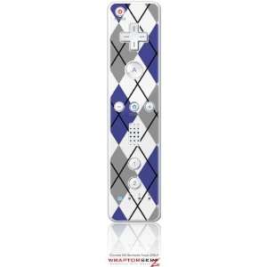  Wii Remote Controller Skin   Argyle Blue and Gray by 