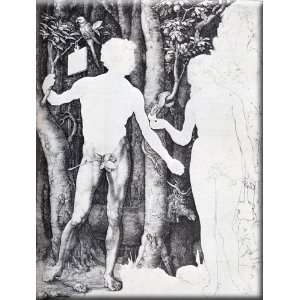  Adam And Eve 23x30 Streched Canvas Art by Durer, Albrecht 