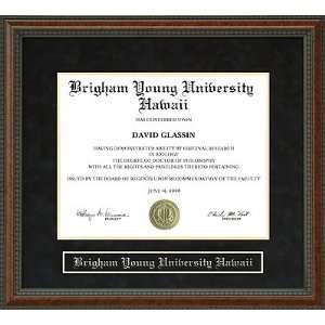   Young University Hawaii (BYUH) Diploma Frame