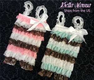  shoulder straps & bow Multi Color Pink Brown White Aqua Baby Girl