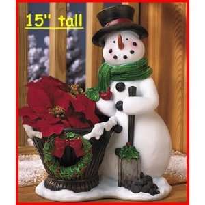  Large 15 Resin SNOWMAN with 7 Pot , great for Plants 