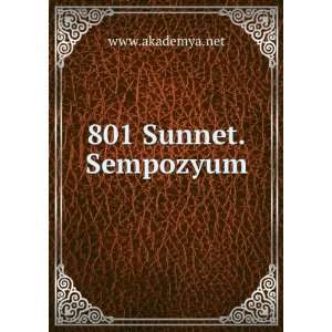 801 Sunnet.Sempozyum www.akademya.net  Books